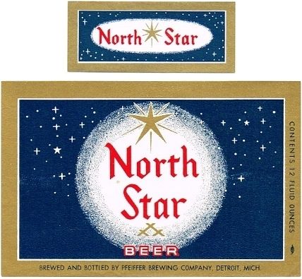 1962 North Star Beer 12oz Label Detroit