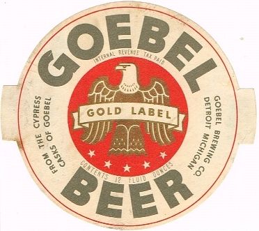 1940 Goebel Gold Label Beer 12oz Label CS44-15 Detroit
