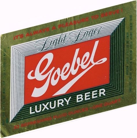 1952 Goebel Private Stock 22 Beer 32oz One Quart Label Detroit