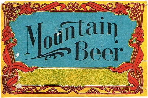 1914 Mountain Beer No Ref. Label No Ref. Escanaba