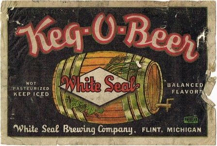 1945 Keg-O-Beer 10oz Label CS57-06 Flint