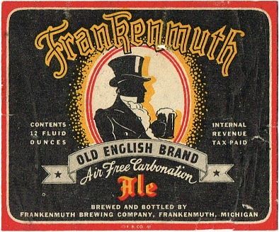 1941 Frankenmuth Old English Ale 12oz Label CS57-20V Frankenmuth