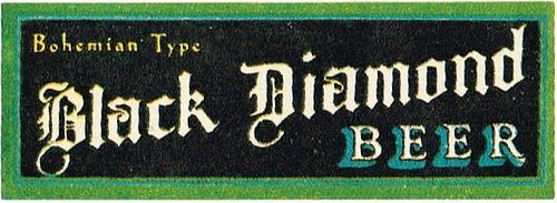 1934 Black Diamond Beer (Neck Label) No Ref. Label CS Ypsilanti