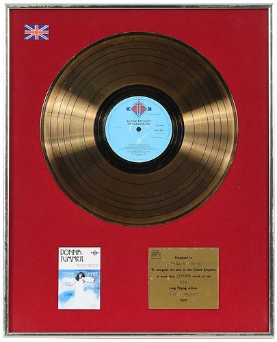 GTO Gold Record Issued to Donna Summer For 'A Love Trilogy'
