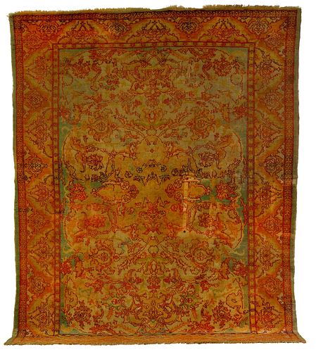 Oushak carpet, ca. 1910, with overall floral desig