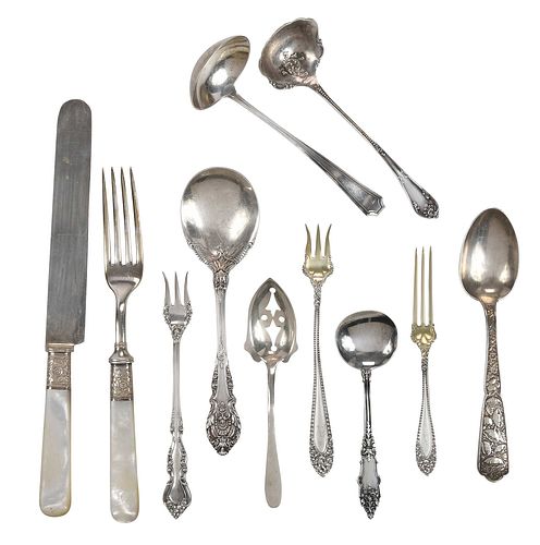 42 Pieces Assorted Silver Flatware