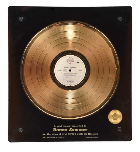WEA Gold Record Issued to Donna Summer