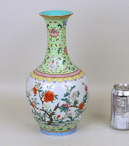 Chinese Porcelain Famille Rose Bottle Vase