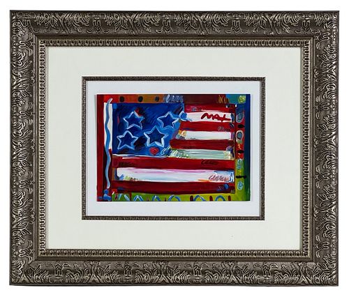 American Flag-  Painting in manner of Peter Max