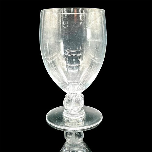 Lalique Crystal Vase, Goblet Vase, Clairvaux