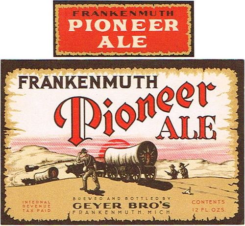1946 Frankenmuth Pioneer Ale 12oz Label CS58-16 Frankenmuth