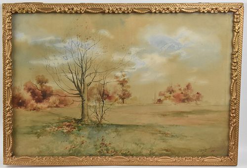 J.A. HAGSTROM WATERCOLOR LANDSCAPE PAINTING