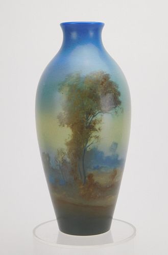 Rookwood Scenic Vellum glaze  vase, Ed Diers