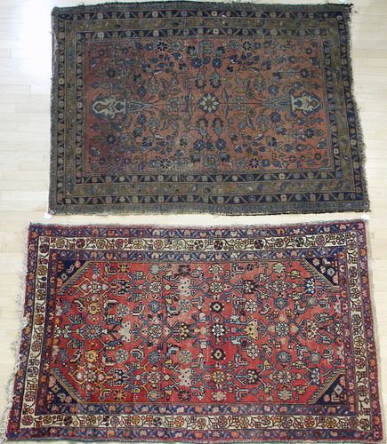 Two Hamadan carpets, early/mid 20th c., 6' 6" x 4'