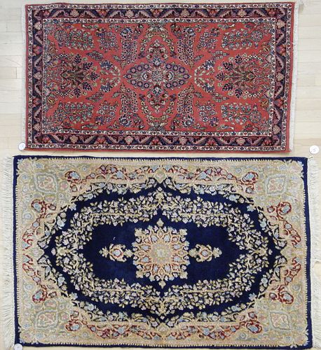 Kirman carpet, 5' 3" x 3' 6", together with a Kash