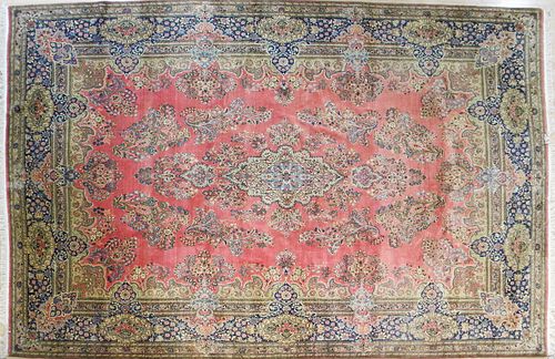 Kirman carpet, mid 20th c., 14' 4" x 10'.