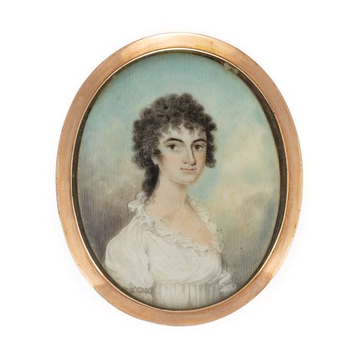 LAWRENCE SULLY (IRELAND / VIRGINIA, 1769-1803), ATTRIBUTED, MINIATURE PORTRAIT OF A LADY