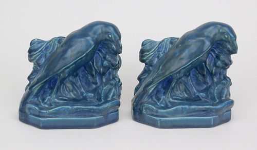 Pair of Rookwood bookends