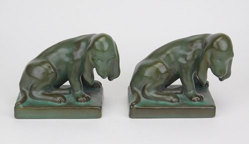 Pair of Rookwood bookends