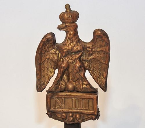 A Eagle Brass Flag Pole Top. Napoleon III.