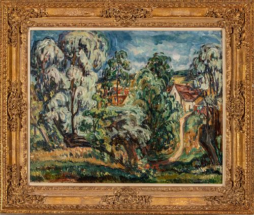 Louis Ritman (American, 1889-1963) Oil On Canvas, 1926 H 25.75" W 32" The Narrow Path