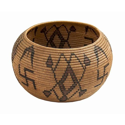 Washoe Basket, attributed to Lillie James