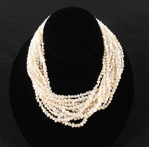 12-Strand Cultured Pearl Necklace