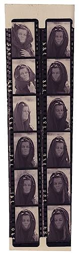A 35mm Photo Negative Strip of Katharine Hepburn in "The Trojan Women."
