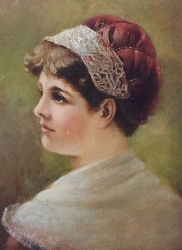Oil on Canvas Portrait of woman
