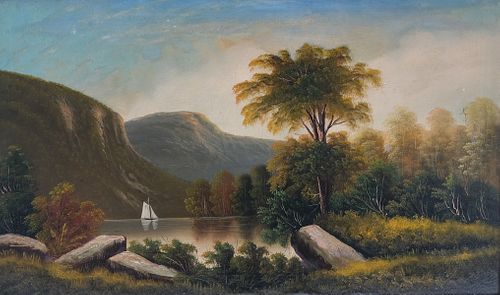 Hudson River Oil on Canvas Landscape