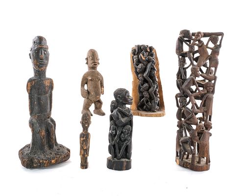 Six African Tribal Carvings