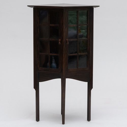 Simulated Rosewood Corner Cabinet, Designed by Mackay Hugh Baillie Scott