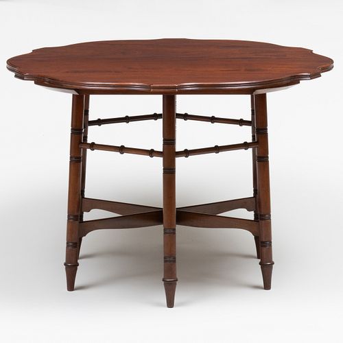 Arts and Crafts Mahogany Center Table, George Washington Jack, for Morris & Co.