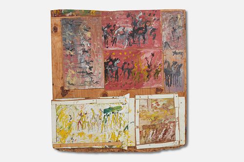 Purvis Young, Untitled (Multi-Panel Assemblage)