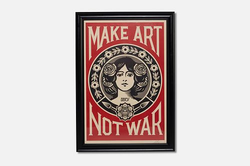 Shepard Fairey, 'Make Art Not War' Lithograph