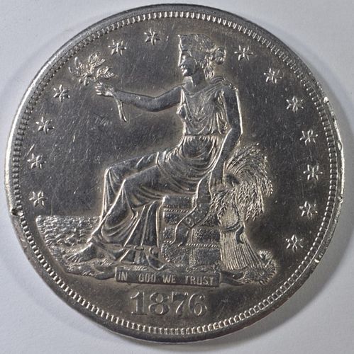 1876-CC TRADE DOLLAR AU