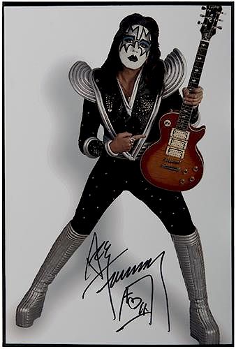 Kiss Ace Frehley Signed Color Portrait.