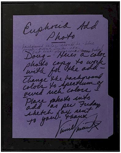 Kiss Vinnie Vincent Autograph Letter Signed.