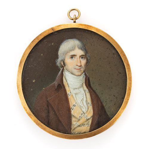VIRGINIA SCHOOL (LATE 18TH/EARLY 19TH CENTURY) MINIATURE PORTRAIT OF A MAN