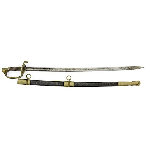 US Civil War Model 1850 Foot Officer's Sword by PDL For Tiffany, New York