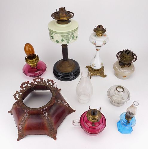Victorian lamps and parts