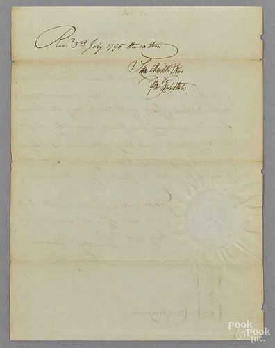 Timothy Pickering signed letter, dated 2 July 1