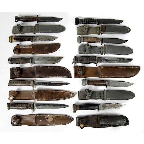 Lot of 10 WWII Fighting Knives