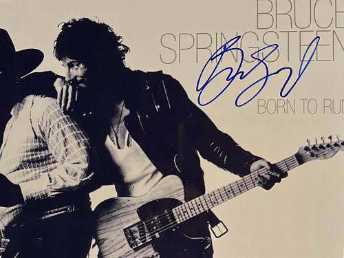 Bruce Springsteen Born to Run signed photo. 8x10 inches