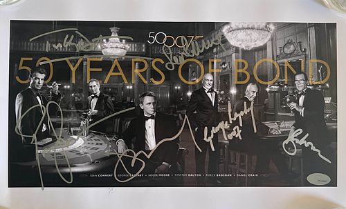 50 Years of Bond cast signed photo