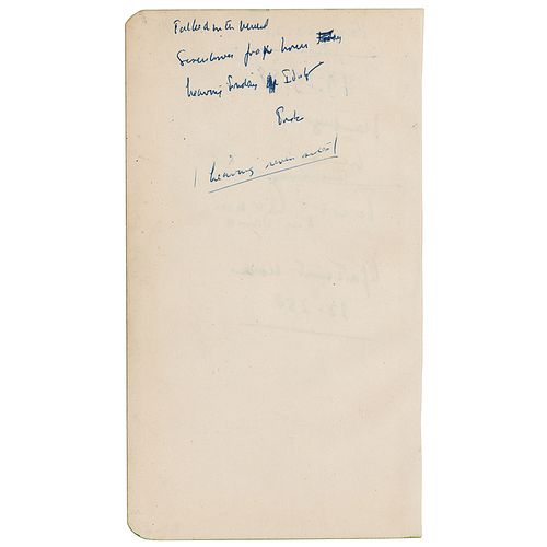 John F. Kennedy Signed Handwritten Notes Mentioning Dwight D. Eisenhower and Hamburg
