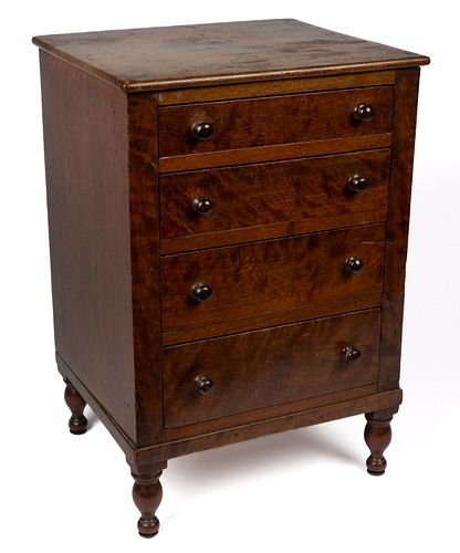 PAGE CO., SHENANDOAH VALLEY OF VIRGINIA LATE FEDERAL WALNUT CHILD'S CHEST OF DRAWERS