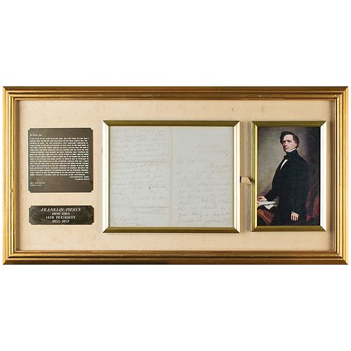 Franklin Pierce Autograph Letter Signed on Christmas Plans