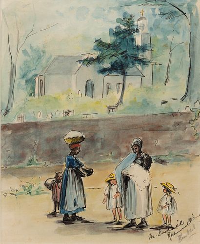 MARGARET MAY DASHIELL (VIRGINIA / LOUISIANA, 1869-1958) RICHMOND, VIRGINIA GENRE SCENE