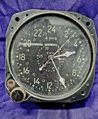 WWII Waltham Aircraft Clock